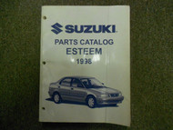 1998 Suzuki Esteem Parts Catalog Shop Manual FACTORY OEM BOOK 98 WATER DAMAGED