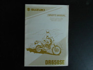 1996 Suzuki DR650SE Owners Manual FACTORY Model T OEM