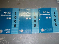 1998 GMC SAFARI & ASTRO VAN ML VAN M L VAN Service Shop Repair Manual Set 1ST ED
