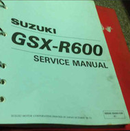 1997 1998 99 SUZUKI GSX R600 GSXR600 Repair Service Manual 99500-35060-03e OEM X