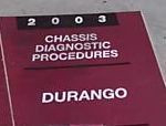 2003 DODGE DURANGO CHASSIS DIAGNOSTICS PROCEDURES Service Repair Shop Manual
