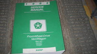 1989 PLYMOUTH VOYAGER DODGE CARAVAN Service Repair Shop Manual FWD OEM USED