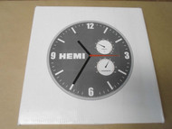 Magnum Charger Hemi Logo Wall Clock Official Licensed Chrysler Metal Frame Gray