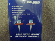 2002 Polaris DEEP SNOW INDY Trail Edge RMK SKS Service Repair Shop Manual OEM 02