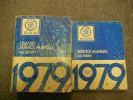 1979 BUICK Chassis All Series Service Manual FACTORY OEM 2 VOLUME SET WORN