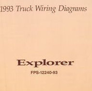 1993 Ford Explorer Electrical Wiring Diagrams Fold Out Edition Large Manual OEM