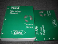 2004 Ford Taurus Mercury Sable Service Shop Repair Manual SET W PCED & SPECS BK