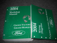 2004 FORD Crown Victoria & Grand Marquis Service Shop Manual Set W PCED + SPECS