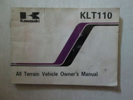 1985 Kawasaki KLT110 All Terrain Vehicle Owner's Manual KAWASAKI WATER DAMAGED