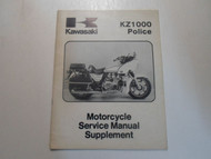 1982 Kawasaki KZ1000-C4 Police KZ 1000 Service Manual SUPPLEMENT C4 C 4 FACTORY