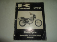 1980 Kawasaki KZ250 Motorcycle Assembly & Preparation Manual MINOR WEAR FACTORY
