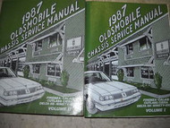 1987 Oldsmobile Calais Service Shop Repair Manual Set x