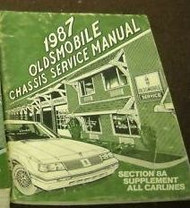 1987 Oldsmobile OLDS ALL MODELS Service Shop Repair Manual SUPPLEMENT DEALER x