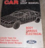 1987 LINCOLN TOWN CAR Service Shop Repair Manual BODY CHASSIS ELECTRICAL OEM