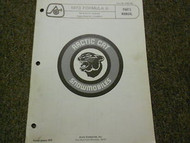 1973 Arctic Cat Formula II Illustrated Service Parts Catalog Manual FACTORY X