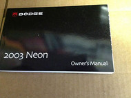 2003 DODGE NEON Factory Owners Manual Booklet Glove Box Mopar OEM DODGE 2003 x