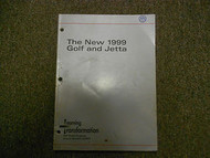 1999 VW GOLF JETTA Self Study Program Shop Manual OEM FACTORY BOOK 99