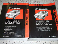 2004 Toyota 4RUNNER 4 RUNNER Service Shop Repair Manual Set FACTORY 04 NEW HUGE