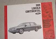 1989 Lincoln Continental ELECTRICAL & VACUUM TROUBLESHOOTING WIRING Shop Manual