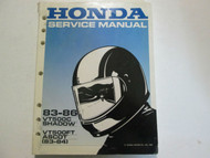 1983 1984 1985 1986 HONDA ASCOT VT500FT SHADOW VT500C Service Manual BRAND NEW