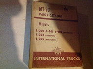 International TRUCKS IHC MT-70 MT70 Parts Catalog Manual L-200 L201 L202 204 205