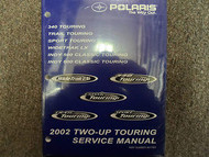 2002 Polaris Two Up Touring Indy Sport Trail Service Repair Shop Manual NEW OEM