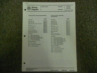 1985 1988 VW Quantum Cruise Control Wiring Diagram Service Manual FACTORY OEM 88