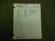 1989 VW Cabriolet Cruise Control Stereo Wiring Diagram Service Manual OEM 89