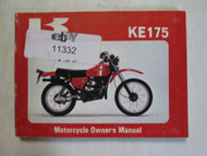 1981 Kawasaki KE175 Motorcycle Owner's Manual KAWASAKI KE175 OEM USED