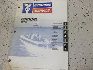 1980 Evinrude Service Repair Shop Manual 4 HP E4WCS - E4RLCS OEM Boat