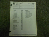 1985 VW Scirocco Function Indicator Cruise Control Wiring Diagram Service Manual