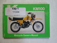 1980 Kawasaki KM100 Minicycle Owner's Manual KAWASAKI KM100 80 USED OEM
