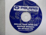 2004 2005 POLARIS TRAIL BOSS 330 Service Repair Shop Manual CD FACTORY x 04 05