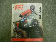 2003 Arctic Cat ATV 250 300 400 500 TBX Automatic Manual Service Repair Manual x