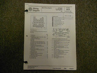 1989 VW Vanagon 450 Watt Radiator Stereo Seats Wiring Diagram Service Manual OEM