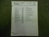 1989 VW Jetta Anti Lock Brakes Fuse Relay Panel Wiring Diagram Service Manual 89