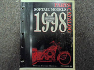 1998 Harley Davidson Softail Models Parts Catalog Manual FACTORY OEM BOOK USED x