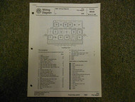 1989 VW FOX Fox Wagon Main Wiring Diagram Service Repair Shop Manual MARCH OEM