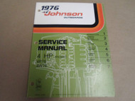 1976 Johnson Outboards Service shop Repair Manaual 4 HP 4R76 4W76 OEM Boat x