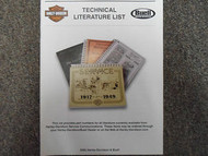 2005 Harley Davidson Technical Literature List Service Shop Manual OEM BOOK 05