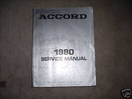 1980 Honda Accord Service Shop Repair Manual Oem 80