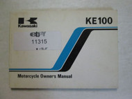 1984 Kawasaki KE100 Motorcycle Owner's Operator Manual KAWASAKI KE100 OEM USED x