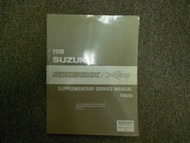 1998 Suzuki Sidekick 1600 Supplementary Service Shop Manual FACTORY OEM NEW