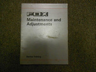 1987 VW FOX Maintenance & Adjustments Service Training Repair Shop Manual OEM 87