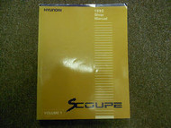 1992 HYUNDAI Scoupe Service Repair Shop Manual VOL 1 FACTORY OEM BOOK 92 DEAL