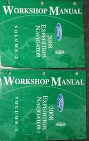 2008 LINCOLN NAVIGATOR FORD EXPEDITION Repair Service Shop Manual Set FACTORY 2V