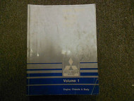 1988 MITSUBISHI Galant Service Repair Shop Manual Volume 1 Engine Chassis Body