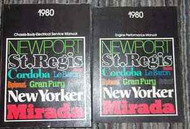 1980 Chrysler ASPEN CORDOBA MIRADA NEW YORKER NEWPORT Service Shop Manual Set X