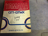 1971 1972 1973 YAMAHA GT1 GT 1 GMX Shop Service Repair Manual OEM DAMAGED RARE