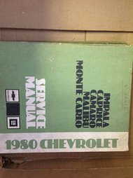 1980 Chevy IMPALA CAPRICE CAMARO MALIBU MONTE CARLO Service Shop Repair Manual